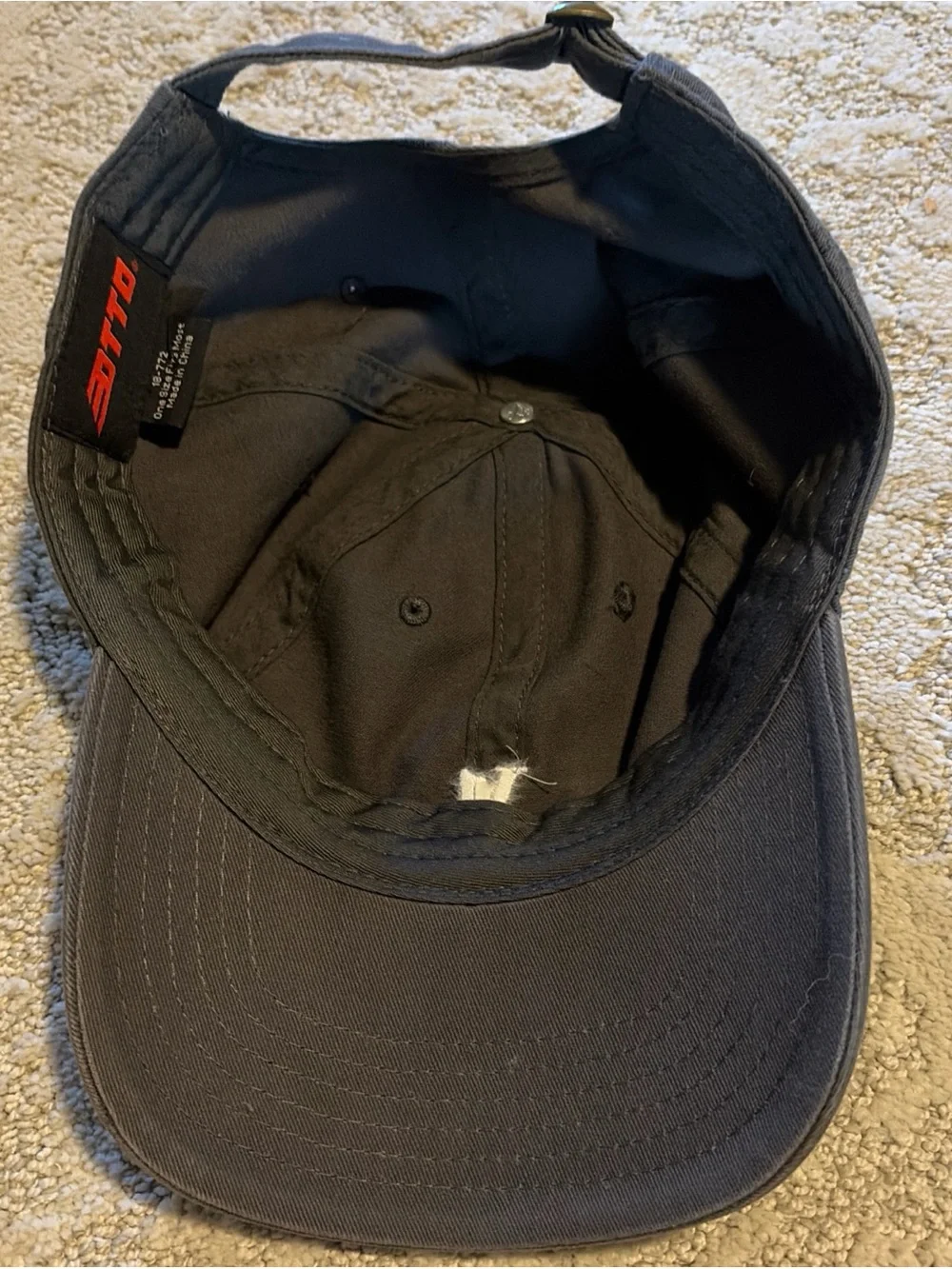 Vuori Otto Hat Cap Strap Back Baseball One Size Gray Cotton Adjustable Men